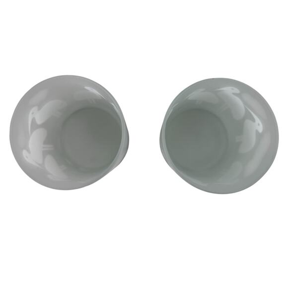 George Briard Set 2 Frosted Glass Crane Bird Lowball Barware Glasses Drink READ - Picture 4 of 8